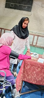 برپایی ایستگاه رایگان تندرستی ویژه ورزشکاران معلول در یزد