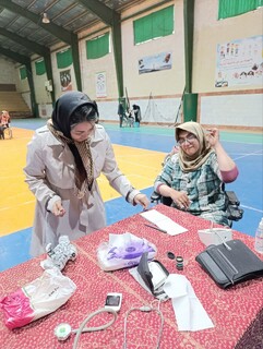 برپایی ایستگاه رایگان تندرستی ویژه ورزشکاران معلول در یزد