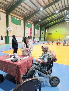 برپایی ایستگاه رایگان تندرستی ویژه ورزشکاران معلول در یزد