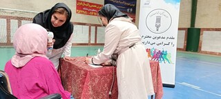 برپایی ایستگاه رایگان تندرستی ویژه ورزشکاران معلول در یزد