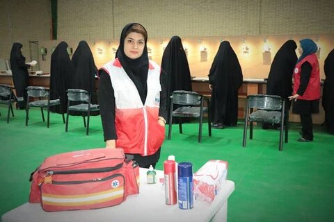 پوشش پزشکی مسابقات آمادگی جسمانی ویژه بانوان حراست کشور