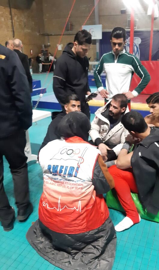 پوشش پزشکی مسابقات انتخابی تیم ملی ژیمناستیک هنری