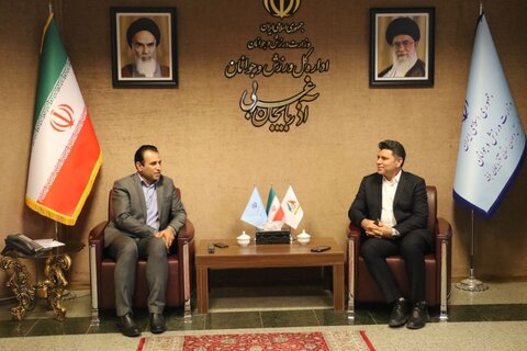 دیدار دکتر جنگی رئیس هیات پزشکی ورزشی استان با دکتر بیرامی مدیر کل ورزش و جوانان آذربایجان‌غربی