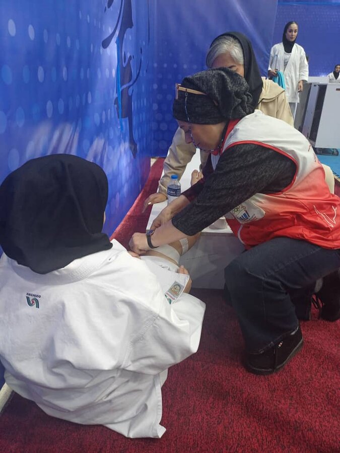 پوشش پزشکی رقابت‌های کاتا در سالن شهید کبکانیان تهران