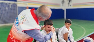 پوشش پزشکی رقابتهای کاراته کیوکوشین سنتی توسط هیات پزشکی ورزشی فارس