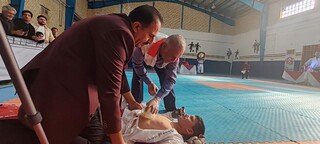 پوشش پزشکی رقابتهای کاراته کیوکوشین سنتی توسط هیات پزشکی ورزشی فارس