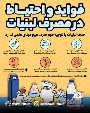 فواید و احتیاط در مصرف لبنیات/اینفوگرافیک اختصاصی