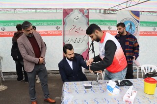 حضور فعال کادر درمان هیات پزشکی ورزش استان در راهپیمایی باشکوه انقلاب