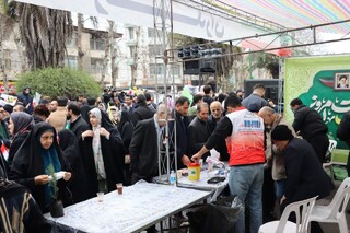 حضور فعال کادر درمان هیات پزشکی ورزش استان در راهپیمایی باشکوه انقلاب