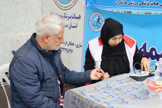 حضور فعال کادر درمان هیات پزشکی ورزش استان در راهپیمایی باشکوه انقلاب