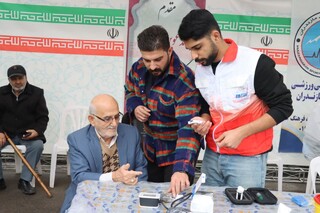 حضور فعال کادر درمان هیات پزشکی ورزش استان در راهپیمایی باشکوه انقلاب