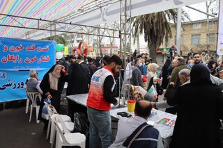 حضور فعال کادر درمان هیات پزشکی ورزش استان در راهپیمایی باشکوه انقلاب