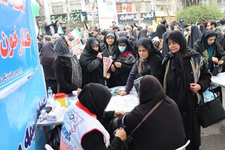 حضور فعال کادر درمان هیات پزشکی ورزش استان در راهپیمایی باشکوه انقلاب