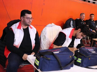 پوشش پزشکی مسابقات قهرمانی کشور کشتی آزاد نوجوانان در کرمان