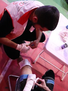 پوشش پزشکی مسابقات قهرمانی کشور کشتی آزاد نوجوانان در کرمان