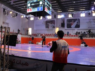 پوشش پزشکی مسابقات قهرمانی کشور کشتی آزاد نوجوانان در کرمان