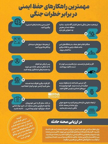 حفظ ایمنی در برابر خطرات جنگی/اینفوگرافیگ