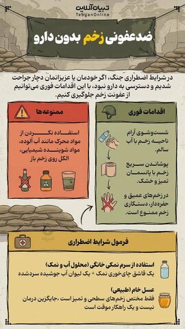 ضدعفونی زخم بدون دارو/اینفوگرافیک