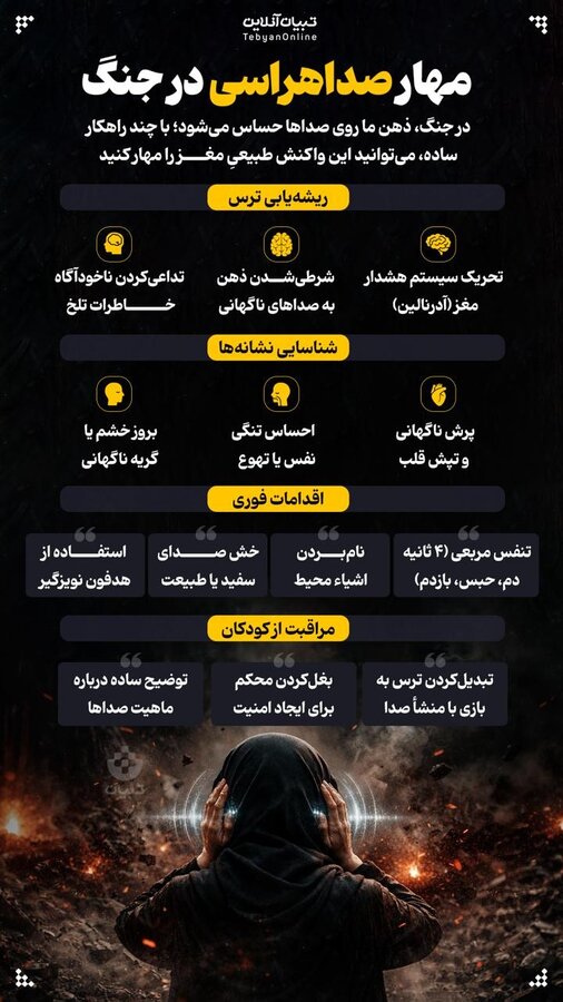 مهار صدا هراسی در جنگ/اینفوگرافیک