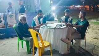 پایش فشار خون در حاشیه مراسم چهلمین روز شهادت قائد امت توسط کادر پوشش پزشکی هیات پزشکی ورزشی استان هرمزگان