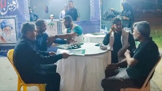 پایش فشار خون در حاشیه مراسم چهلمین روز شهادت قائد امت توسط کادر پوشش پزشکی هیات پزشکی ورزشی استان هرمزگان