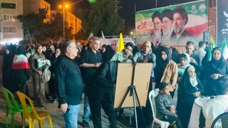 پایش فشار خون در حاشیه مراسم چهلمین روز شهادت قائد امت توسط کادر پوشش پزشکی هیات پزشکی ورزشی استان هرمزگان