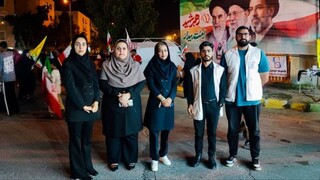 پایش فشار خون در حاشیه مراسم چهلمین روز شهادت قائد امت توسط کادر پوشش پزشکی هیات پزشکی ورزشی استان هرمزگان