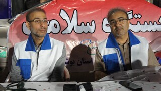 گزارش تصویری از ویزیت رایگان دکتر برجویی فرد رئیس هیئت پزشکی ورزشی بوشهر در چهلمین شهادت امام امت و برپایی موکب توسط آن هیئت