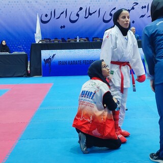 پوشش پزشکی مسابقات انتخابی تیم ملی کاراته بانوان