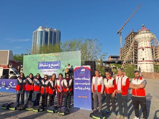 حضور پر رنگ کمیته پوشش مسابقات فدراسیون پزشکی ورزشی در همایش 10 هزار نفری ورزش همگانی