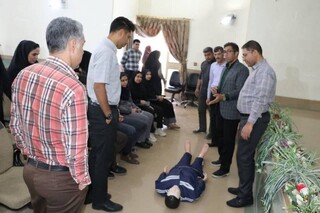 دوره آموزشی احیاء و کمک های اولیه ویژه کارکنان اداره کل ورزش و جوانان کرمان