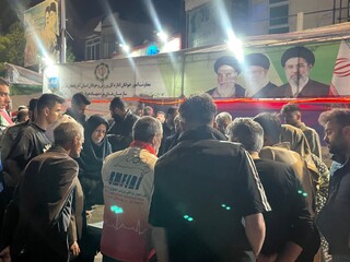 برگزار ی آموزش تئوری کمک های اولیه در شرایط بحران برای  مراجعه کنندگان  موکب اداره کل ورزش جوانان استان