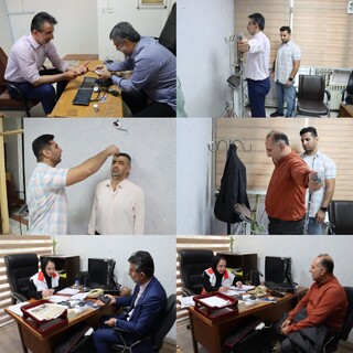 پایش سلامت کارکنان اداره‌کل ورزش و جوانان مازندران توسط هیأت پزشکی ورزشی استان