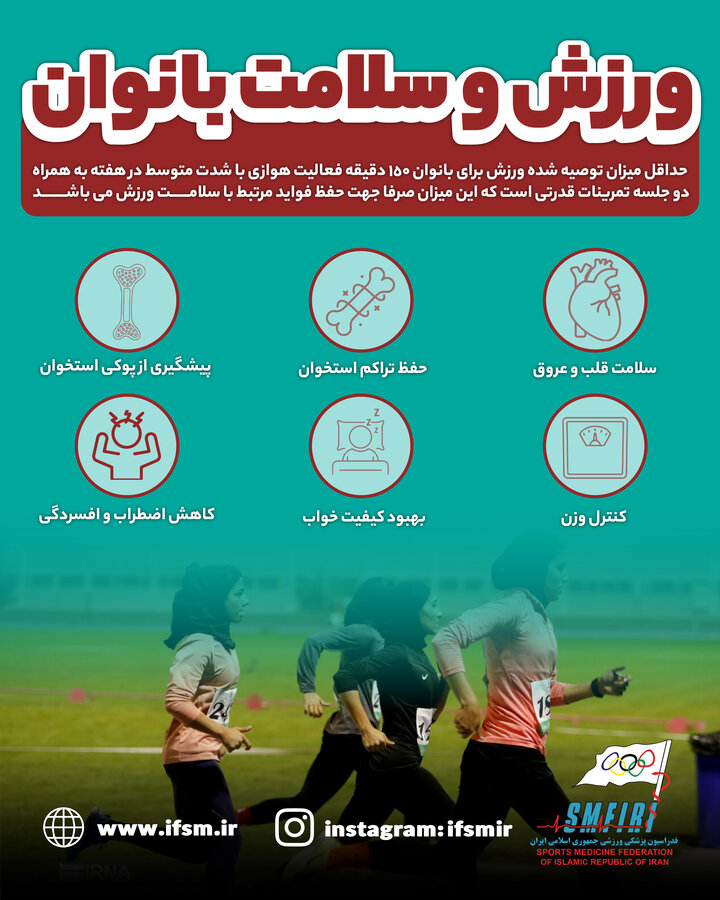 /اینفوگرافیک اختصاصی/ورزش و سلامت بانوان