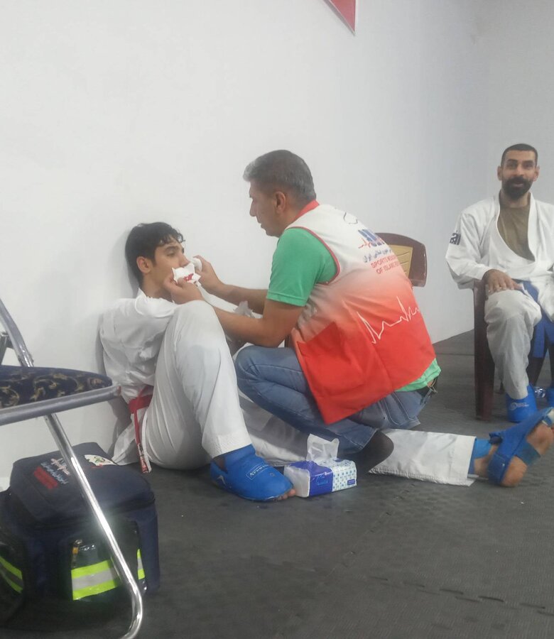 پوشش پزشکی اردوی تیم ملی کاراته توسط کمیته پوشش پزشکی مسابقات فدراسیون پزشکی ورزشی