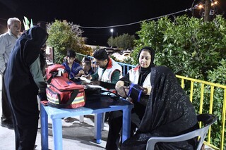 برپایی ایستگاه رایگان سلامت توسط هیات پزشکی ورزشی شهرستان لارستان استان فارس به مناسبت عیدغدیر