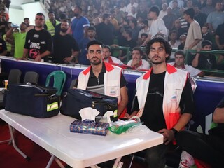 پوشش پزشکی مسابقات بین المللی کشتی آزاد جام جهان پهلوان غلامرضا تختی-کرمان