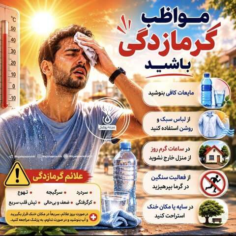 خطر گرمازدگی/اینفوگرافیک