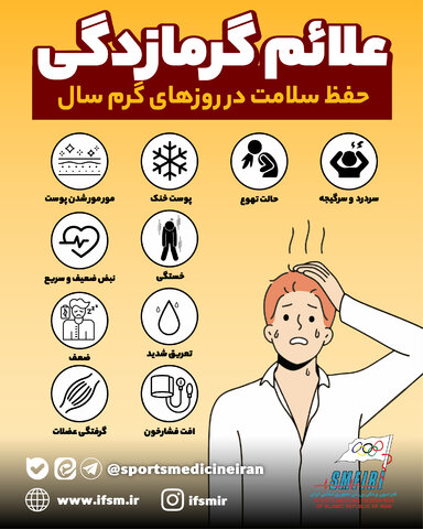 چهار اینفوگرافیک‌اختصاصی فدراسیون پزشکی ورزشی درباره گرمازدگی