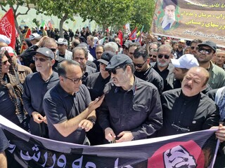 خانواده پزشکی ورزشی همگام با جامعه ورزش در  مراسم تشییع پیکر مطهر امام شهید انقلاب