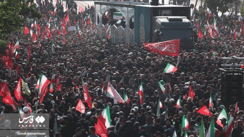 مراسم تشییع پیکر مطهر امام مجاهد شهید در تهران