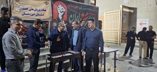 فعالیت موکب خدمت رسانی جامعه ورزش استان خوزستان ( بدرقه آقای شهید ایران )