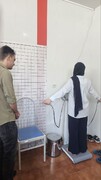 حضور بانوان جودوکار تبریز در مرکز فیزیوتراپی تختی برای ارزیابی ترکیب بدنی