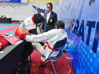 پوشش پزشکی مسابقات انتخابی تیم ملی کاراته
