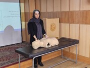گزارش تصویری ادامه دوره پنج‌روزه امدادگری ورزشی با آموزش احیای قلبی‌ریوی و مدیریت زخم