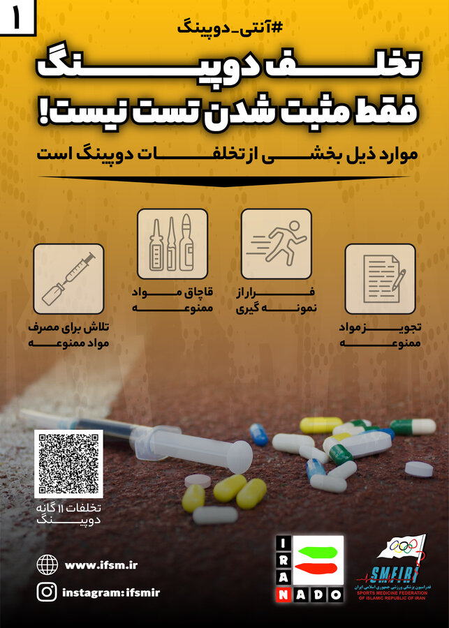 اینفوگرافیک آنتی دوپینگ/ تخلف دوپینگ فقط مثبت شدن تست نیست