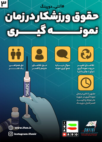اینفوگرافیک آنتی دوپینگ(3)/حقوق ورزشکاران در زمان نمونه‌گیری