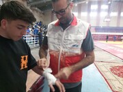 تأمین سلامت مشت‌زنان لرستانی؛ پوشش کامل پزشکی مسابقات بوکس بانوان و آقایان استان