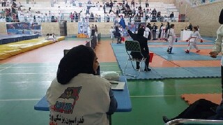 پوشش پزشکی مسابقات کاراته قهرمانی باشگاههای استان ایلام
