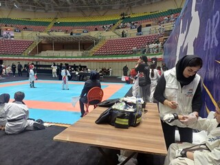 پوشش پزشکی مسابقات قهرمانی کشور کاراته در اردبیل